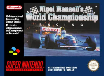 Nigel Mansell's World Championship Racing (Europe) (Gremlin Graphics) box cover front